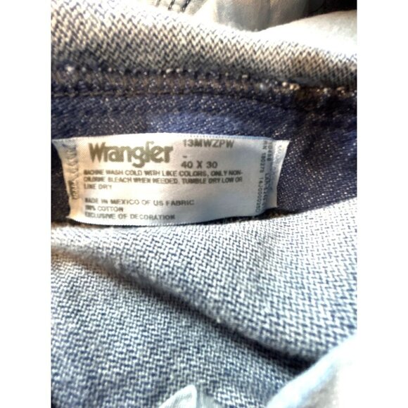 Wrangler Mens Straight Leg Work Jeans Dark Wash Size 40x30 - Picture 3 of 4